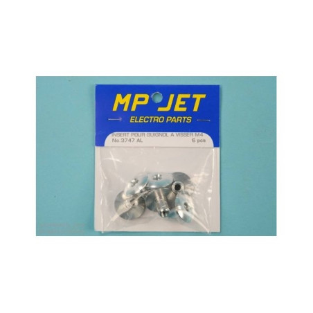 ALU INSERT FOR SCREW-IN GUIGNOL M4 6pcs MP JET - FLASH RC