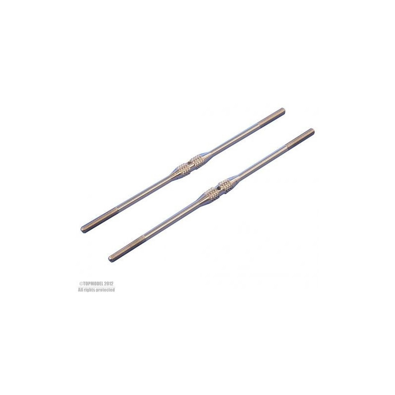 THREADED TURNBUCKLE M3x80mm KNURLED MP JET - FLASH RC