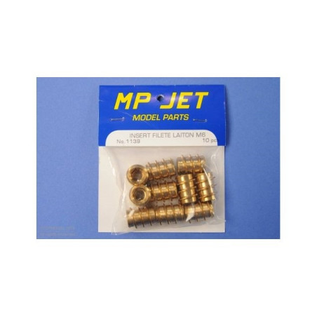 INSERTO DE ROSCA M6 10pcs LATÓN MP JET