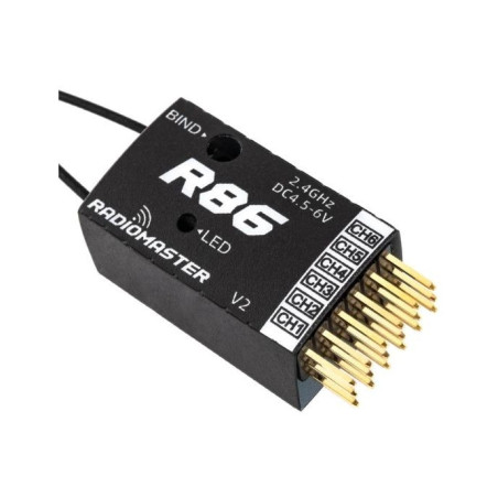 R86 6-Weg PWM / 8-Weg SBUS Empfänger kompatibel mit Frsky D8 / D16 und Futaba SFHSS