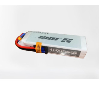 Dualsky ECO S battery, LiPo 4S 14.8V 4000mAh 25C EC3 connector - FLASH RC