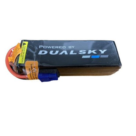 Dualsky HED battery, 4S 14.8V 2200mAh 50C LiPo with EC3 connector - FLASH RC
