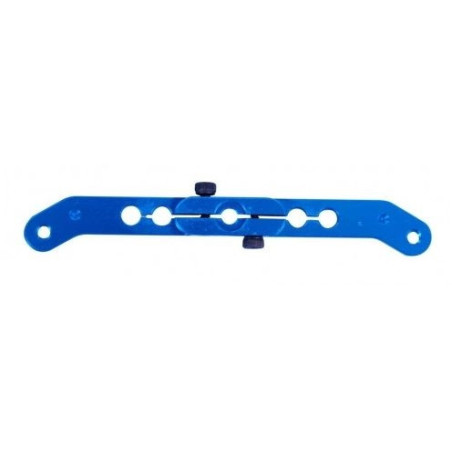 Barra divaricatrice doppia in alluminio titanio 76,2 mm JR BLUE - Graupner