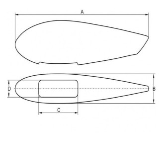 Wheel fairing fiber L=138mm - FLASH RC 2
