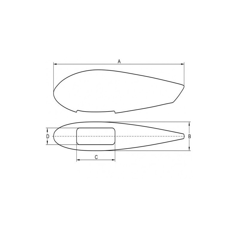 Faser-Radnabe L=172mm