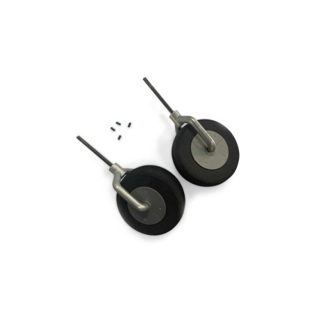 Main Gear Struts w/Wheels (pair): Beechcraft D18 E-Flite - FLASH RC