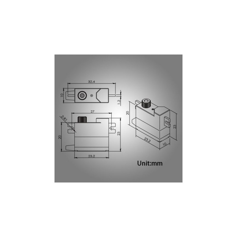 Servos - Blue Bird Servo BMS-116WV+ 6.5Kg.cm 0.07s 11.3g 10mm - FLASH RC
