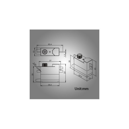 Servos - Blue Bird servo BMS-116WV+ 6.5Kg.cm 0.07s 11.3g 10mm - FLASH RC