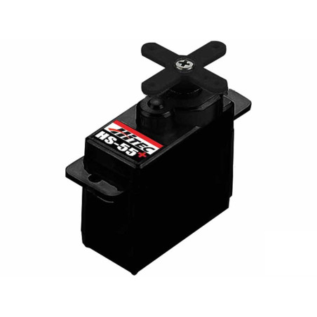 Servos - Hitec HS-55+ micro servo (8g, 1.3kg.cm, 0.14s/60°) - FLASH RC