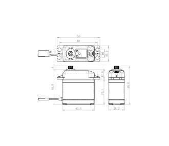 Servo digitale Savox SA-1230SG+ ( 79g, 36kg/cm , 0,16s/60) 2