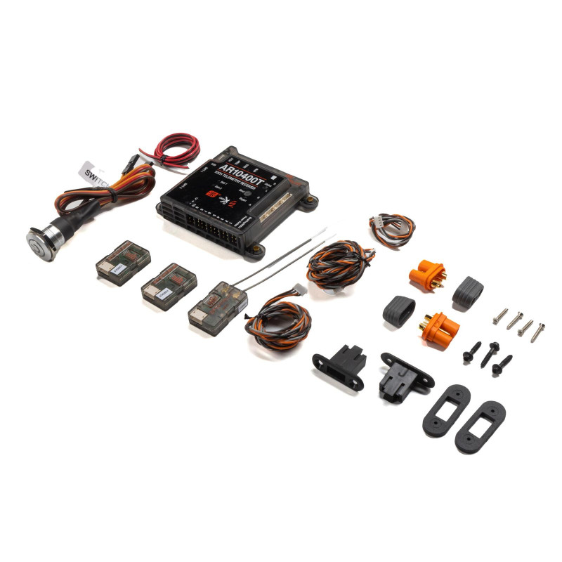 DSM2/DSMX 2.4Ghz SPEKTRUM - Spektrum AR10400T DSMX 10 Channel PowerSafe Receiver, Telemetry - FLASH RC