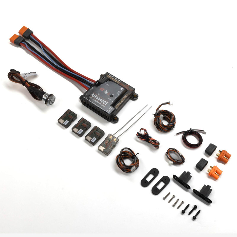 DSM2/DSMX 2.4Ghz SPEKTRUM - Spektrum AR14400T DSMX 14 canali Ricevitore PowerSafe, Telemetria - FLASH RC