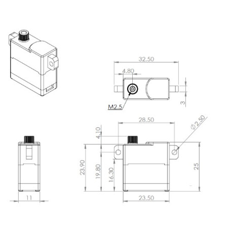 HV6150 Mini-servo digitale MKS