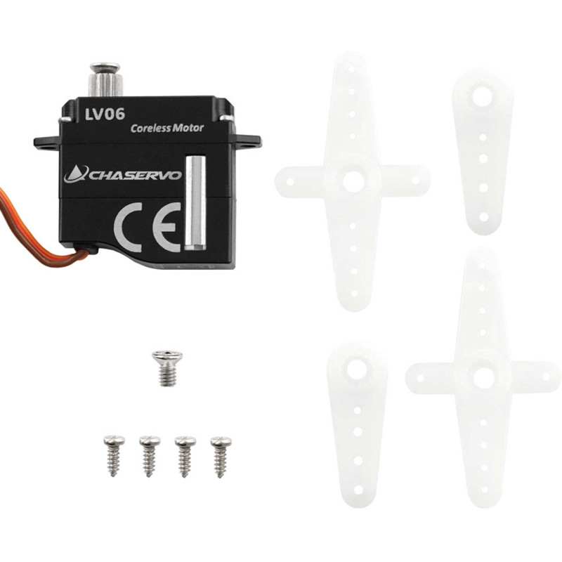 Servo numérique LV06 chaservo MICRO (6g, 1.7kg.cm, 0.055s) - FLASH RC