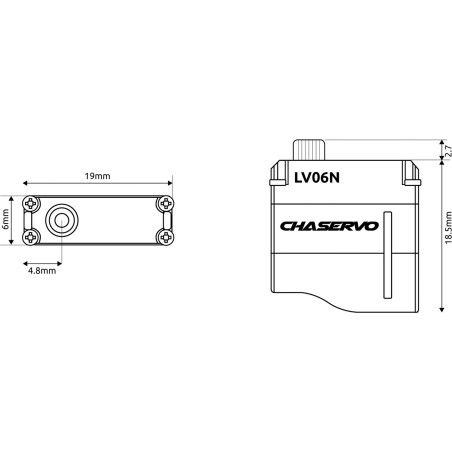 Digitales Servo LV06N Chaservo MICRO (6g, 1.7kg.cm, 0.055s)