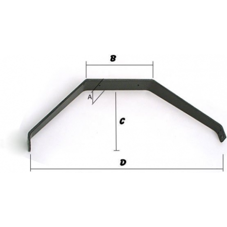 Train Carbone Type EDGE Profile 50-60cc - FLASH RC