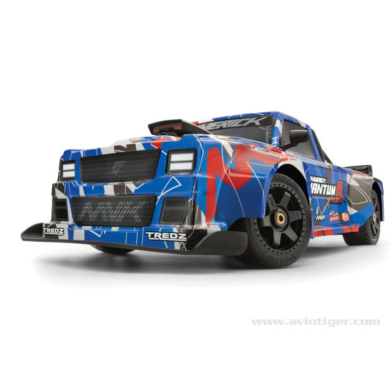 Car-RC-drift - QUANTUM R FLUX 4S 4X4 AZUL ROJO - FLASHRC