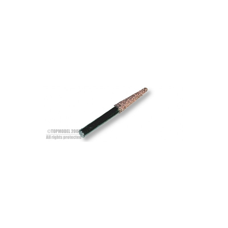 MEULE CONIQUE DIAM 6mm AXE 6mm GROS GRAIN - FLASH RC