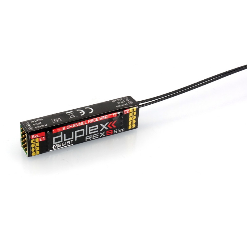 JETI - REX 9 Slim ASSIST Duplex EX 2.4Ghz Jeti 9 Channel Receiver - RC FLASH