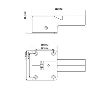 Aircraft retractable landing gear - Retractable landing gear (XL) Alu 8.0mm swivel - FLASH RC 2