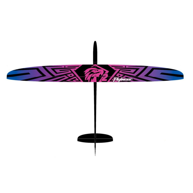 Aliante RC -F3K Falcon Strong V2 Viola / Blu Alta qualità - FLASH RC