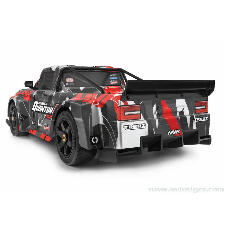 Auto-RC-drift - QUANTUM R FLUX 4S 4X4 GRIS ROUGE - FLASHRC