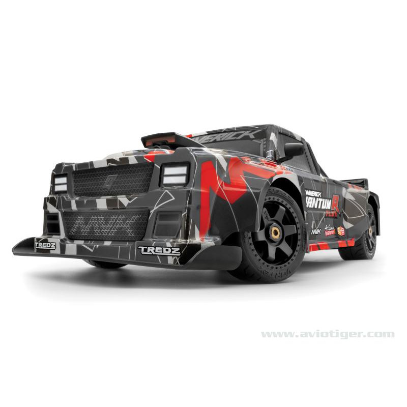 Coche-RC-drift - QUANTUM R FLUX 4S 4X4 GRIS ROUGE - FLASHRC