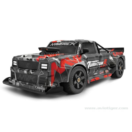 Car-RC-drift - QUANTUM R FLUX 4S 4X4 GRIS ROUGE - FLASHRC