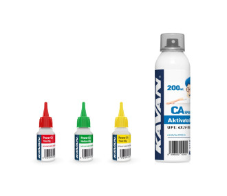 Lot accélérateur + 3x colles cyano KAVAN - FLASH RC