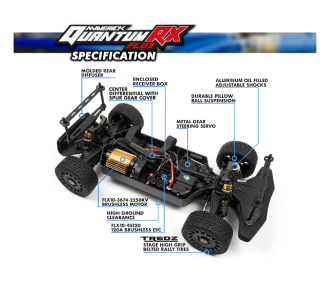 Auto RC fuoristrada - QUANTUM RX BLEU - FLASH RC 2
