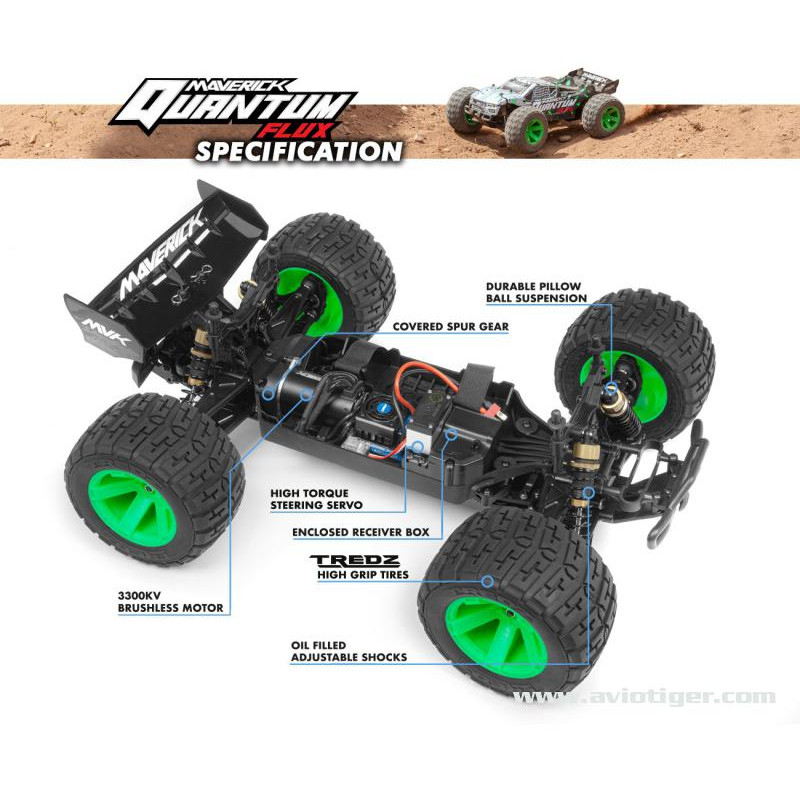 RC-Geländewagen - QUANTUM XT 1/10 4X4 FLUX SILBER - FLASH RC