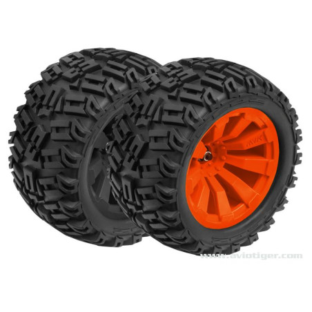 All-terrain RC car - QUANTUM+ XT FLUX 4X4 1/10 ARGENT ROUGE - FLASH RC