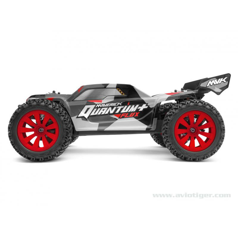 All-terrain RC car - QUANTUM+ XT FLUX 4X4 1/10 ARGENT ROUGE - FLASH RC