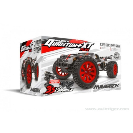 RC-Geländewagen - QUANTUM+ XT FLUX 4X4 1/10 SILBER ROT - FLASH RC