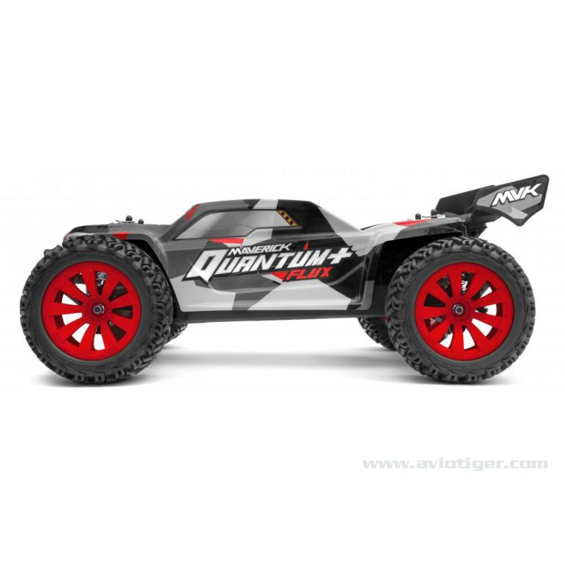 Coche RC todo terreno - QUANTUM+ XT FLUX 4X4 1/10 ARGENT ROUGE - FLASH RC