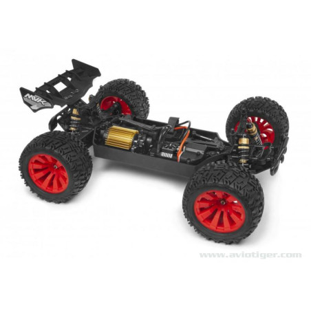 All-terrain RC car - QUANTUM+ XT FLUX 4X4 1/10 ARGENT ROUGE - FLASH RC