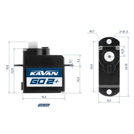 Servos - GO-02 Plus digital servo 2,25g - FLASH RC