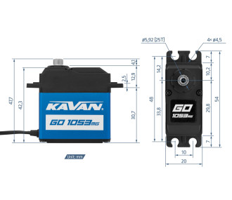 Servo Kavan GO-1053MG (0.17s/60°, 20.0kg.cm) - FLASH RC 2