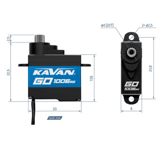 Servo - GO-1006MG (0.052s/60°, 3.0kg.cm) - FLASH RC 2