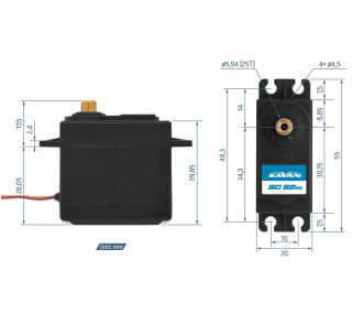 Servo Kavan GO-52MG (0.21s/60°, 7.5kg.cm) - FLASH RC 2