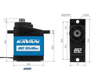 Servo Kavan GO-10S13MG (0.08s/60°, 2.0kg.cm) - FLASH RC 2