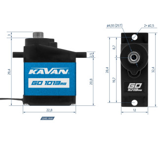 Servo - GO-1013MG (0,13s/60°, 3,8kg.cm) - FLASH RC 2