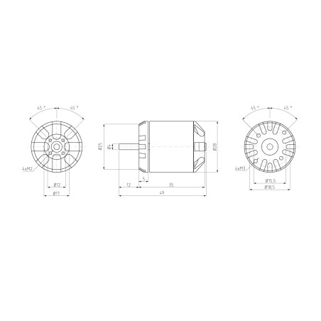 Outrunner - KAVAN Brushless motor C2836-1120 - FLASH RC