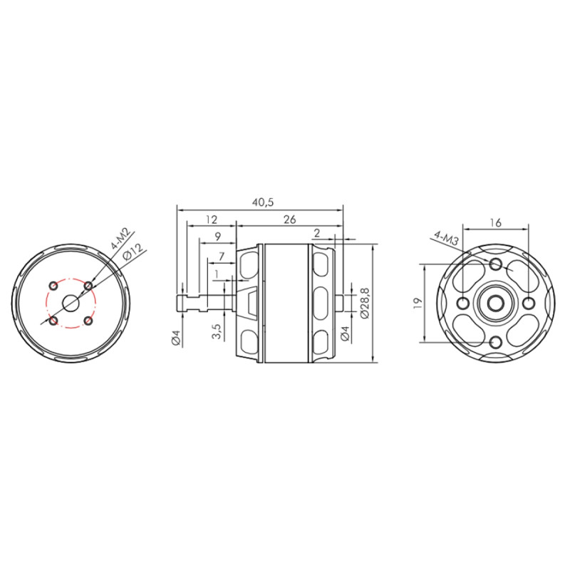 Outrunner - KAVAN Brushless Motor PRO 2826-1000 - FLASH RC