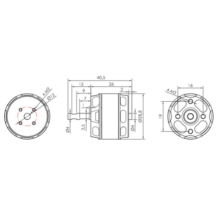 Outrunner - KAVAN Brushless Motor PRO 2826-1200 - FLASH RC