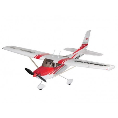 Top aeronautico Rc Hobby Cessna 182 rosso con led integrato PNP ca.0,965m