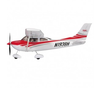 Top aeronautico Rc Hobby Cessna 182 rosso con led integrato PNP ca.0,965m 2