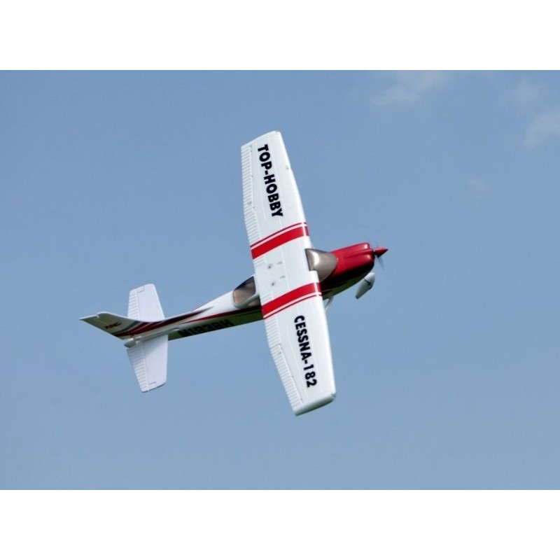 Flugzeug Top Rc Hobby Cessna 182 rot mit eingebauten Leds PNP ca.0.965m