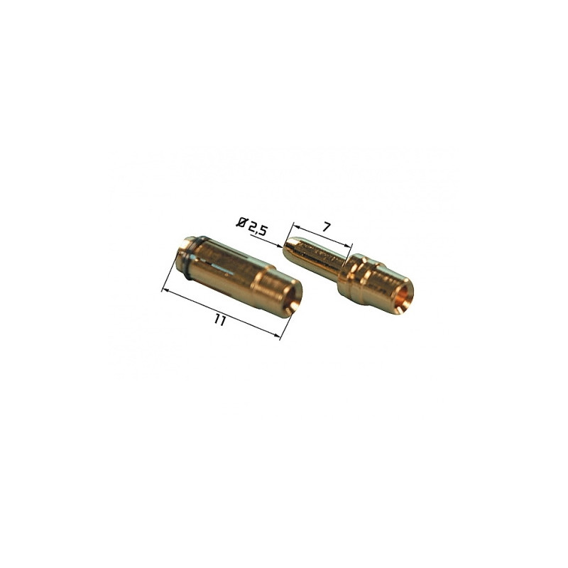 CONNECTEURS MP JET GOLD 2,5 2paires - FLASH RC