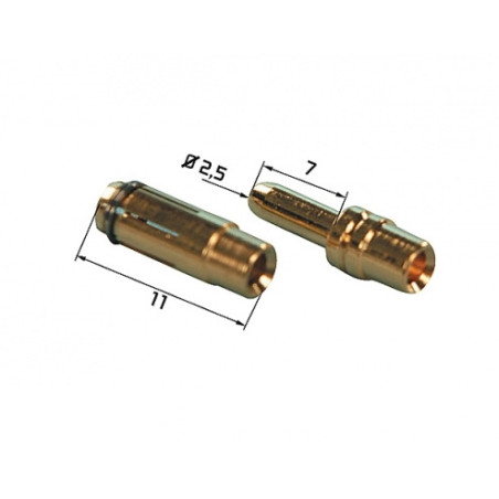 CONNECTEURS MP JET GOLD 2,5 2paires - FLASH RC